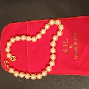 NIB KJL faux pearl collar choker